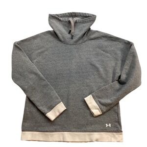 Under Armour Women Gray Cowl Neck Fleece Sweatshirt Pullover Medium